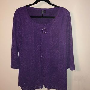 NWT Allie & Rob Purple Top